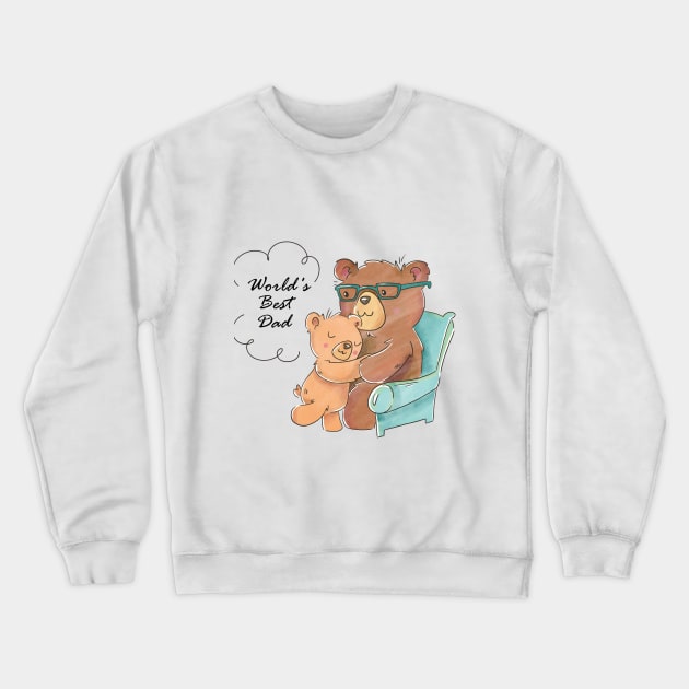 World's Best Dad Crewneck Sweatshirt by Linda Glits